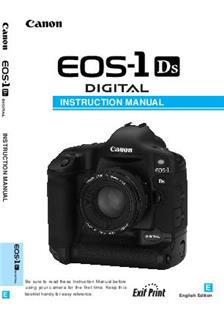 Canon EOS 1Ds manual. Camera Instructions.